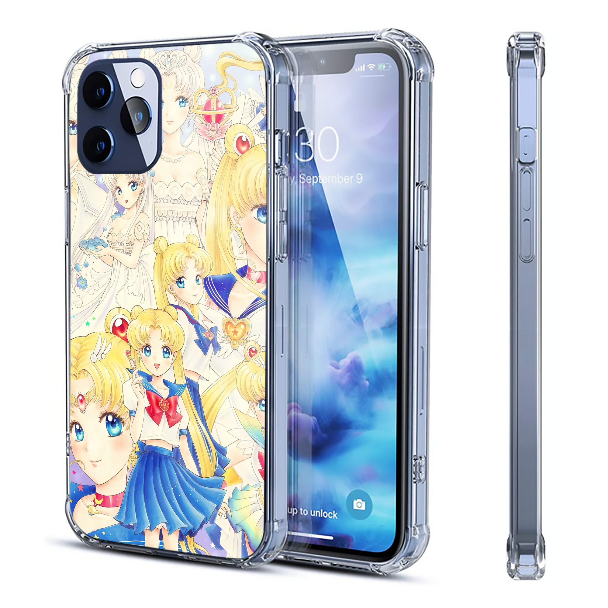 （画像用） 美少女戦士セーラームーン Sailor Moon 【iPhone 12シリーズ対応】透明スマホケース（クリアソフトケース）